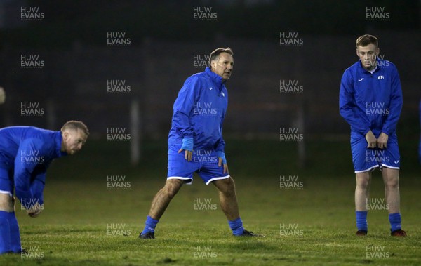 181017 - Caerau v Pontyclun - Welsh Football League Division 3 - Picture shows Paul Merson during the warm up