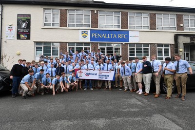 060626 - Penallta Athletic League Presentation - Penallta celebrate lifting the trophy