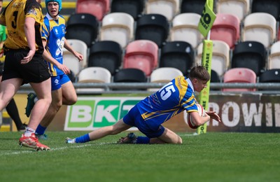 020526 - Penallta v Talywain, U18s Boys Club Bowl Final - Penallta, blue kit, take on Talywain in the U18s Boys Club Bowl Final
