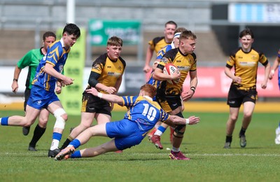 020526 - Penallta v Talywain, U18s Boys Club Bowl Final - Penallta, blue kit, take on Talywain in the U18s Boys Club Bowl Final