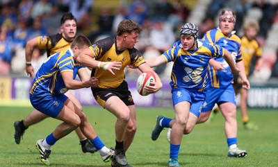 020526 - Penallta v Talywain, U18s Boys Club Bowl Final - Penallta, blue kit, take on Talywain in the U18s Boys Club Bowl Final