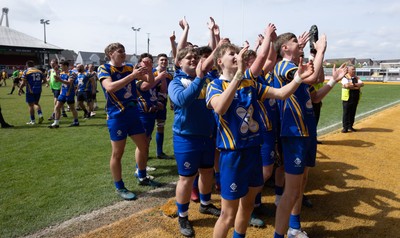 020526 - Penallta v Talywain, U18s Boys Club Bowl Final - Penallta celebrate as they win U18s Boys Club Bowl Final trophy
