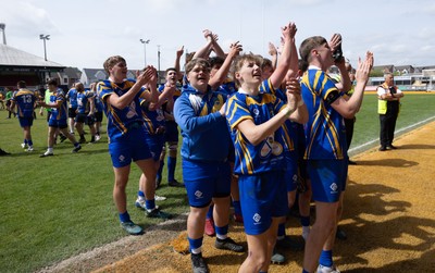 020526 - Penallta v Talywain, U18s Boys Club Bowl Final - Penallta celebrate as they win U18s Boys Club Bowl Final trophy