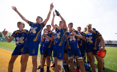 020526 - Penallta v Talywain, U18s Boys Club Bowl Final - Penallta celebrate as they win U18s Boys Club Bowl Final trophy