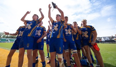 020526 - Penallta v Talywain, U18s Boys Club Bowl Final - Penallta celebrate as they win U18s Boys Club Bowl Final trophy