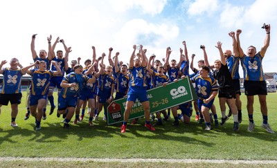 020526 - Penallta v Talywain, U18s Boys Club Bowl Final - Penallta celebrate as they lift the  U18s Boys Club Bowl Final trophy
