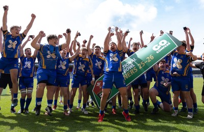 020526 - Penallta v Talywain, U18s Boys Club Bowl Final - Penallta celebrate as they lift the  U18s Boys Club Bowl Final trophy