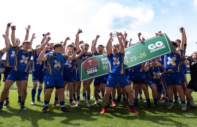 020526 - Penallta v Talywain, U18s Boys Club Bowl Final - Penallta celebrate as they lift the  U18s Boys Club Bowl Final trophy