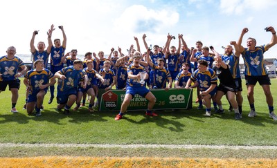 020526 - Penallta v Talywain, U18s Boys Club Bowl Final - Penallta celebrate as they lift the  U18s Boys Club Bowl Final trophy