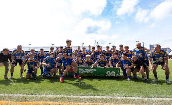 020526 - Penallta v Talywain, U18s Boys Club Bowl Final - Penallta celebrate as they lift the  U18s Boys Club Bowl Final trophy
