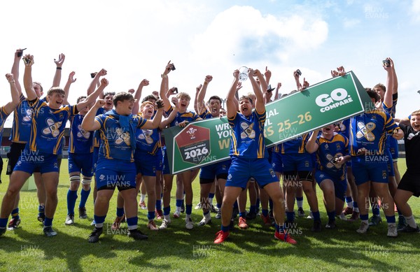 020526 - Penallta v Talywain, U18s Boys Club Bowl Final - Penallta celebrate as they lift the  U18s Boys Club Bowl Final trophy