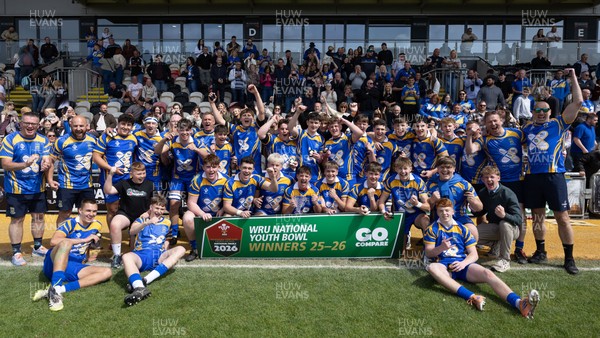 020526 - Penallta v Talywain, U18s Boys Club Bowl Final - Penallta celebrate as they lift the  U18s Boys Club Bowl Final trophy