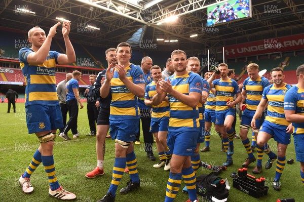 160417 - Penallta v Ystalyfera - National Plate Final - Penallta players celebrate