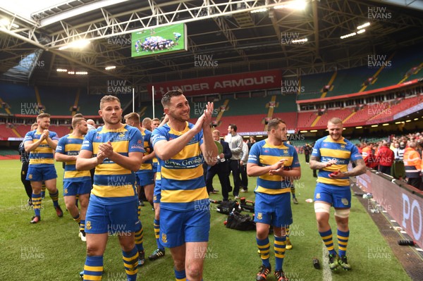 160417 - Penallta v Ystalyfera - National Plate Final - Penallta players celebrate