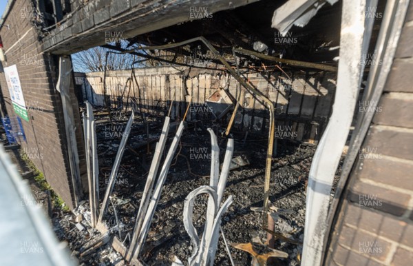 031225 - Penarth RFC Clubhouse Fire -  The Penarth RFC Clubhouse which was devastated by a recent fire