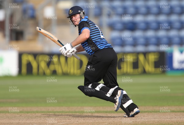 130817 - Penarth v Port Talbot Pirates, South Wales Premier League T20 Final - Action from the final as Port Talbot (blue kit) take on Penarth