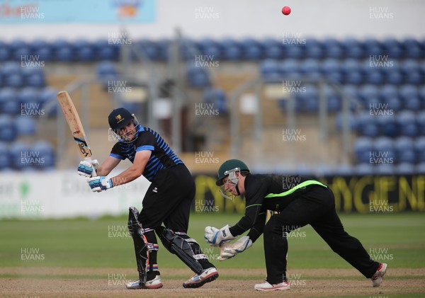 130817 - Penarth v Port Talbot Pirates, South Wales Premier League T20 Final - Action from the final as Port Talbot (blue kit) take on Penarth