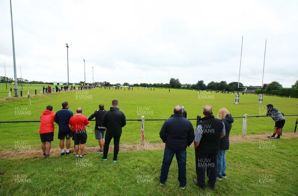 070821 - Pentyrch RFC v Llanharan RFC - WRU National Bowl -  Supporters are allowed to watch a game for the first time in over a year