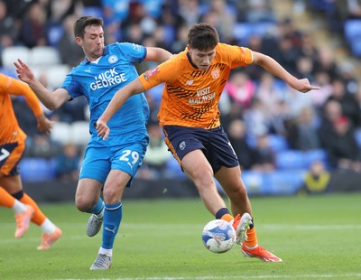011125 - Peterborough United v Cardiff City - FA Cup First Round - Rubin Colwill of Cardiff and Tom O’Connor of Peterborough
