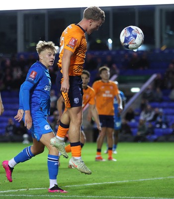 011125 - Peterborough United v Cardiff City - FA Cup First Round - Isaak Davies of Cardiff and Harley Mills of Peterborough