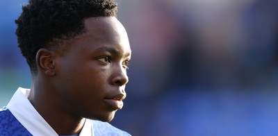 011125 - Peterborough United v Cardiff City - FA Cup First Round - Warm up…Dakarai Manfico of Cardiff