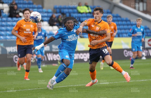 011125 - Peterborough United v Cardiff City - FA Cup First Round - Alex Robertson of Cardiff and Abraham Odoh of Peterborough