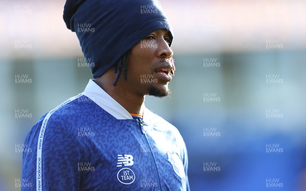 011125 - Peterborough United v Cardiff City - FA Cup First Round - Warm up…Gabriel Osho of Cardiff