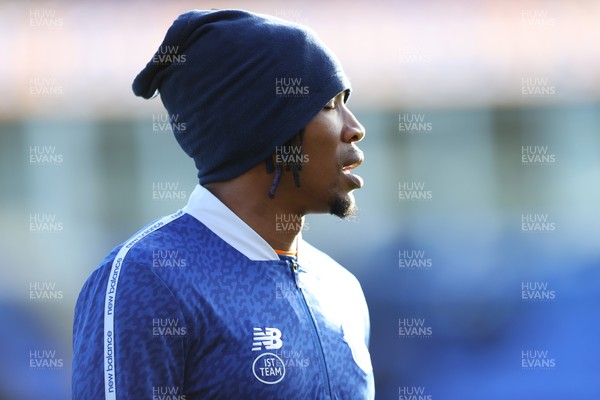 011125 - Peterborough United v Cardiff City - FA Cup First Round - Warm up…Gabriel Osho of Cardiff
