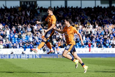 060426 - Peterborough United v Cardiff City - Sky Bet League 1 - Alex Robertson of Cardiff City celebrates scoring his sides first goal