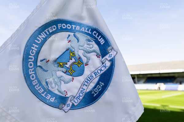 060426 - Peterborough United v Cardiff City - Sky Bet League 1 - The Peterborough United corner flag