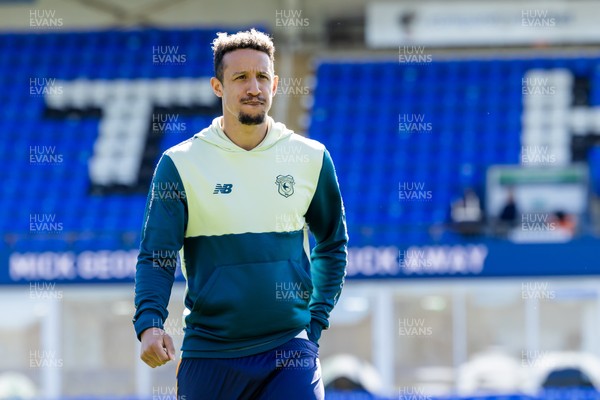 060426 - Peterborough United v Cardiff City - Sky Bet League 1 - Callum Robinson of Cardiff City arrives for the match