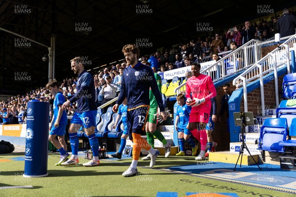 060426 - Peterborough United v Cardiff City - Sky Bet League 1 - Players emerge from the tunnel