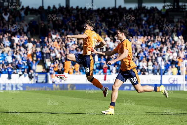 060426 - Peterborough United v Cardiff City - Sky Bet League 1 - Alex Robertson of Cardiff City celebrates scoring his sides first goal
