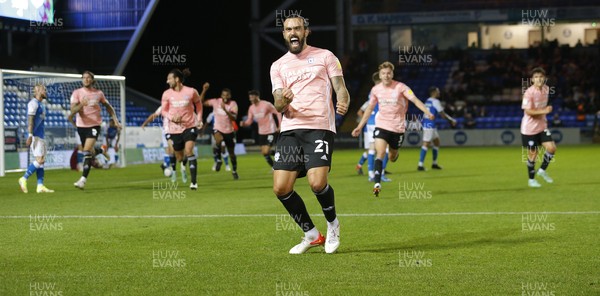 170821 - Peterborough v Cardiff City - Sky Bet Championship - Marlon Pack of Cardiff celebrates the 2nd goal
