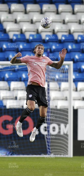 170821 - Peterborough v Cardiff City - Sky Bet Championship - Aden Flint of Cardiff heads away from danger
