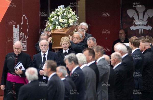240622 - Picture shows the memorial service for Phil Bennett OBE, former Llanelli, Wales & Lions player at the Parc y Scarlets