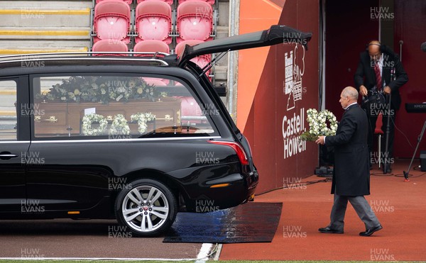 240622 - Picture shows the memorial service for Phil Bennett OBE, former Llanelli, Wales & Lions player at Parc y Scarlets