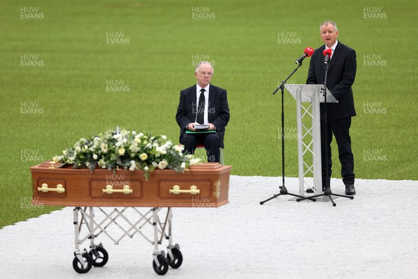 240622 - Memorial service for Phil Bennett OBE, former Llanelli, Wales & Lions player at Parc y Scarlets - 