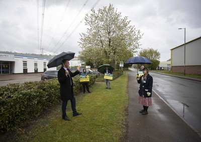 Adam Price Campaigning in Caerphilly 030421