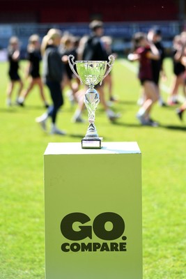 290426 - Plasmawr v Haverfordwest High - Girls Schools Final U12 - Road To Principality Finals - The trophy