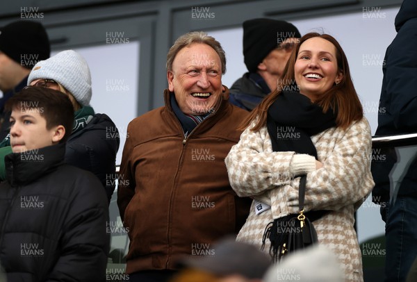 200124 - Plymouth Argyle v Cardiff City - SkyBet Championship - Former Manager Neil Warnock watches from the stands