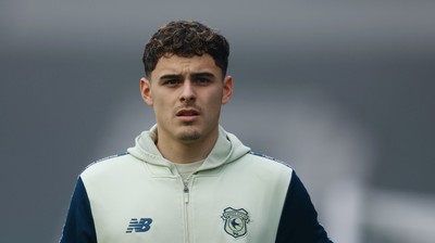 210226 - Plymouth Argyle v Cardiff City - Sky Bet League 1 - Alex Robertson of Cardiff City arrives ahead of the match