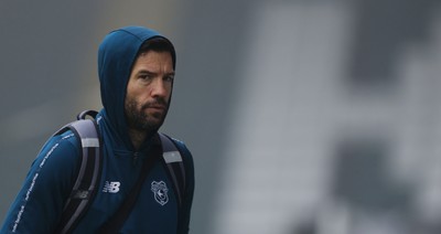 210226 - Plymouth Argyle v Cardiff City - Sky Bet League 1 - Brian Barry-Murphy, Manager of Cardiff City arrives ahead of the match