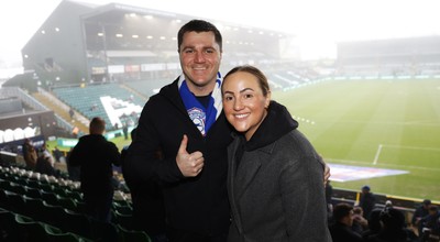 210226 - Plymouth Argyle v Cardiff City - Sky Bet League 1 - Cardiff City fans upbeat before the match