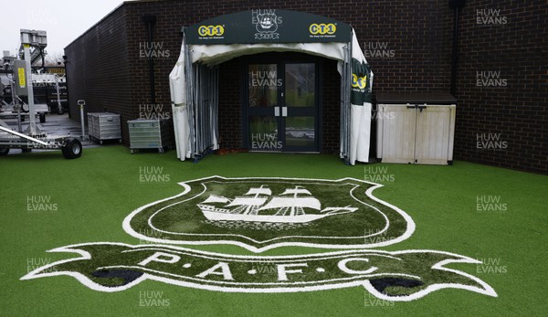 210226 - Plymouth Argyle v Cardiff City - Sky Bet League 1 - General view of the players entrance at Home Park