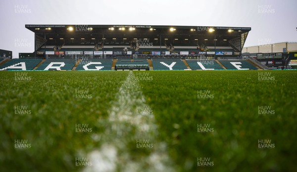 210226 - Plymouth Argyle v Cardiff City - Sky Bet League 1 - General view of Home Park ahead of the match