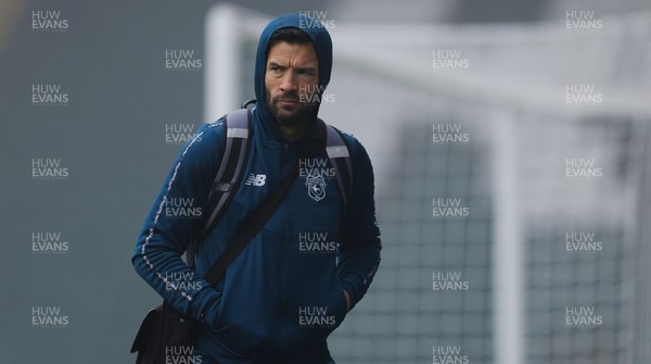 210226 - Plymouth Argyle v Cardiff City - Sky Bet League 1 - Brian Barry-Murphy, Manager of Cardiff City arrives ahead of the match