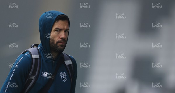 210226 - Plymouth Argyle v Cardiff City - Sky Bet League 1 - Brian Barry-Murphy, Manager of Cardiff City arrives ahead of the match