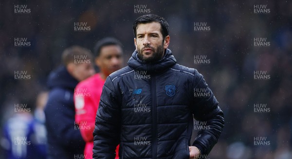 210226 - Plymouth Argyle v Cardiff City - Sky Bet League 1 - Dejection at the final whistle for Brian Barry-Murphy, Manager of Cardiff City