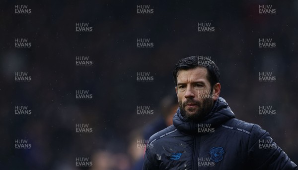 210226 - Plymouth Argyle v Cardiff City - Sky Bet League 1 - Dejection at the final whistle for Brian Barry-Murphy, Manager of Cardiff City